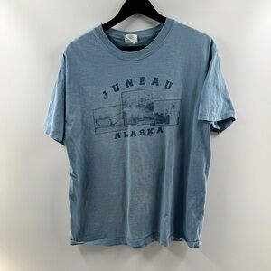 Juneau Alaska Blue Graphic T Shirt Men’s Size Large